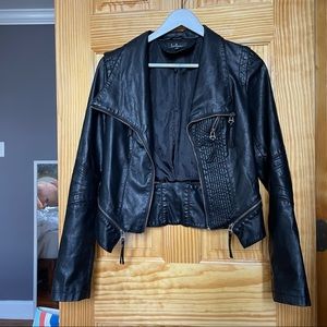 Lulu’s Faux Leather Moto Jacket
